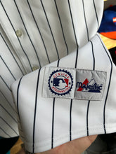 Load image into Gallery viewer, Vintage Majestic New York Yankees Pinstripe Jersey 2000 WS Patch 2XL
