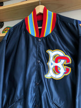 Load image into Gallery viewer, Vintage Rawlings Brooklyn Cyclones Game Worn Satin Bomber Jacket Size 2XL

