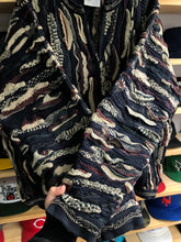 Load image into Gallery viewer, Vintage Coogi Multicolor 3D Multi Color Knit Quarter Zip Sweater 2XL
