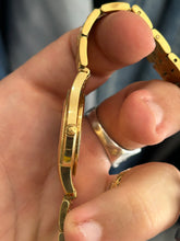 Load image into Gallery viewer, Vintage GUCCI 5400M Gold Diamond Dial Men’s Dress Quartz Watch w/ Box
