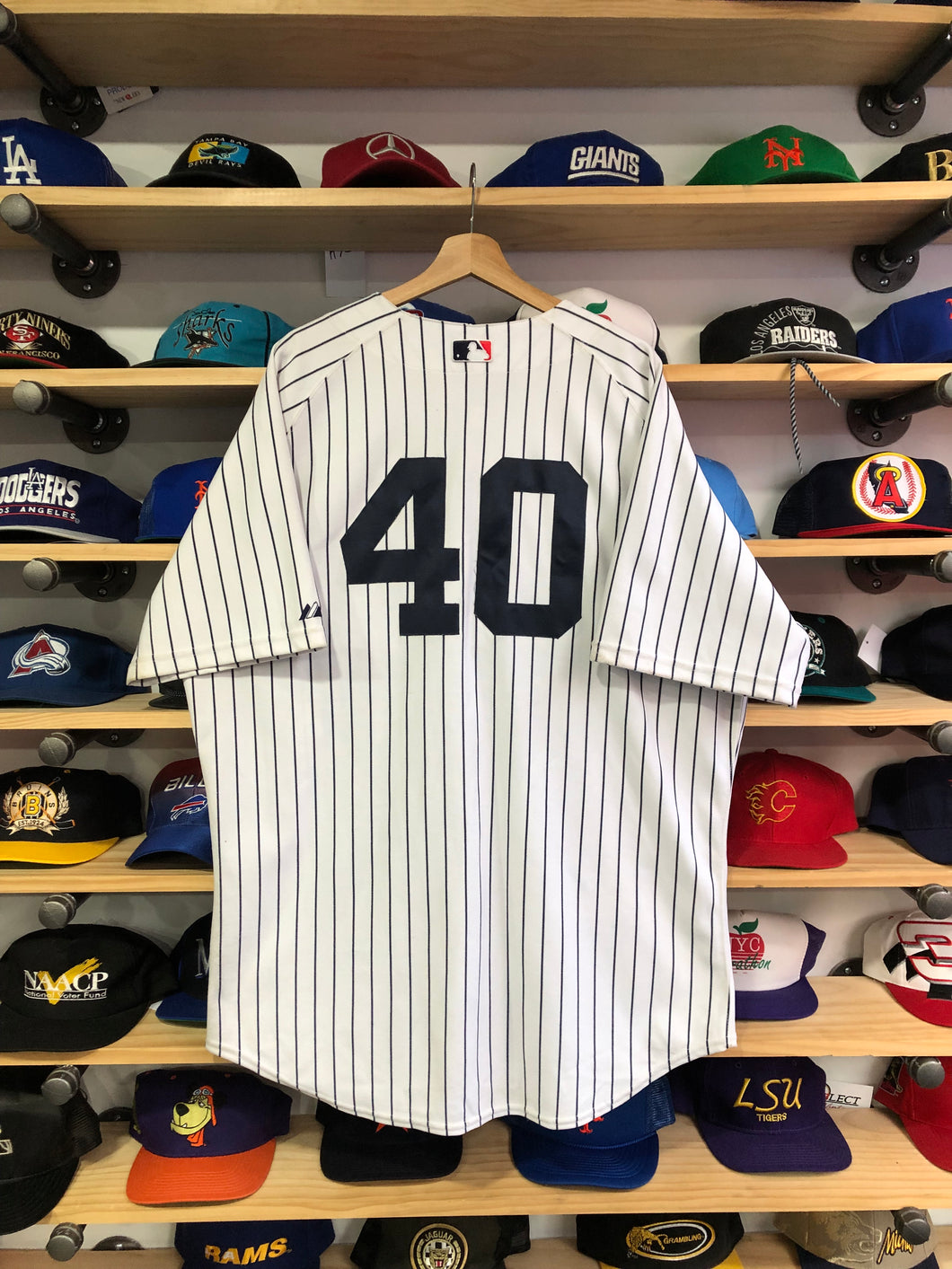 Vintage Majestic New York Yankees Chien-Ming Wang Pinstripe Authentic Jersey Size 52/2XL