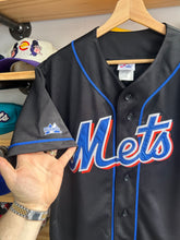 Load image into Gallery viewer, Vintage Majestic New York Mets 2000 World Series Patch Black Alternate Jersey L / XL
