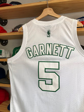 Load image into Gallery viewer, Vintage Adidas Boston Celtics Kevin Garnett White Swingman Jersey Size Medium
