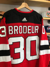 Load image into Gallery viewer, Deadstock 2021 Adidas New Jersey Devils Martin Brodeur Authentic Jersey Size 46
