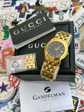 Load image into Gallery viewer, Vintage GUCCI 5400M Gold Diamond Dial Men’s Dress Quartz Watch w/ Box
