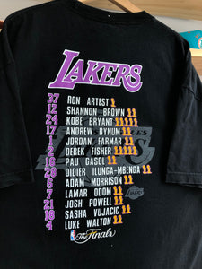 Vintage Los Angeles Lakers 2010 Champions Back To Back Tee Size 2XL