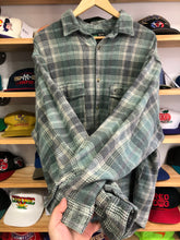 Load image into Gallery viewer, Vintage Rusty Button Checkered Flannel Shirt Size XL
