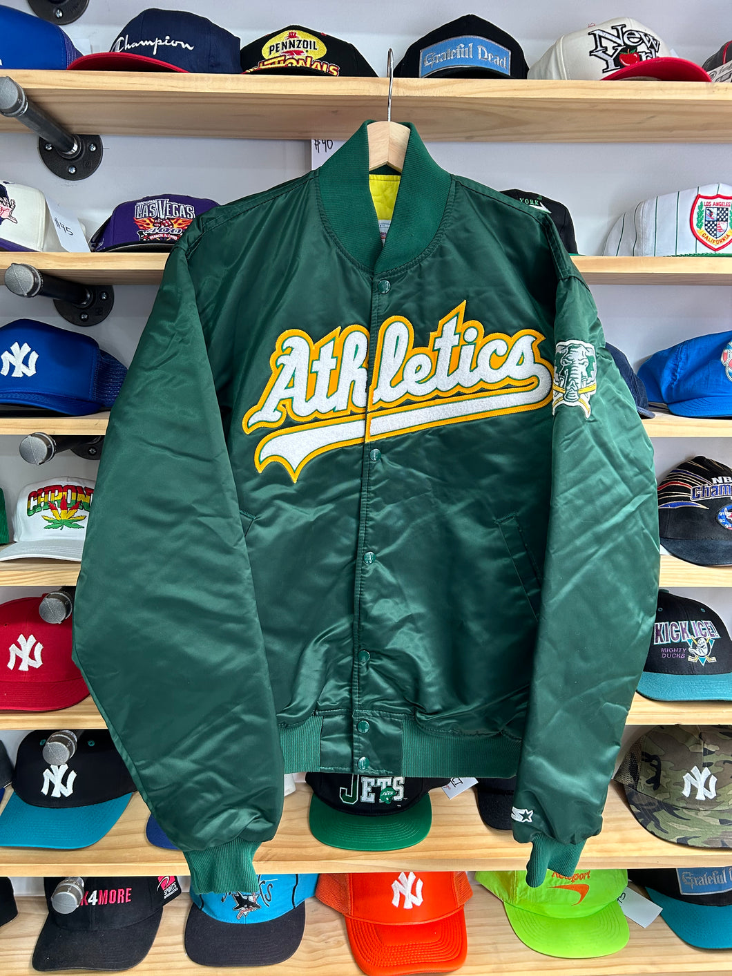 Vintage Oakland Athletics Starter Script Satin Jacket XL