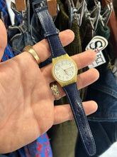 Load image into Gallery viewer, Vintage 1998 Swatch Quartz Blue Leather Strap
