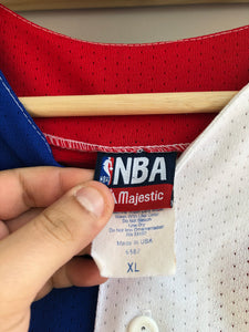 Vintage Majestic NBA Philadelphia 76ers Allen Iverson Baseball Jersey Size XL