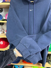 Load image into Gallery viewer, Vintage Y2K Nike Navy Blue Center Swoosh Hoodie XL
