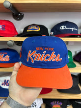 Load image into Gallery viewer, Vintage New York Knicks Sports Specialties Twill Double Line Script SnapBack
