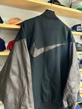Load image into Gallery viewer, Vintage 90s Nike Wool / Leather Black Brown Swoosh Varsity Jacket XL

