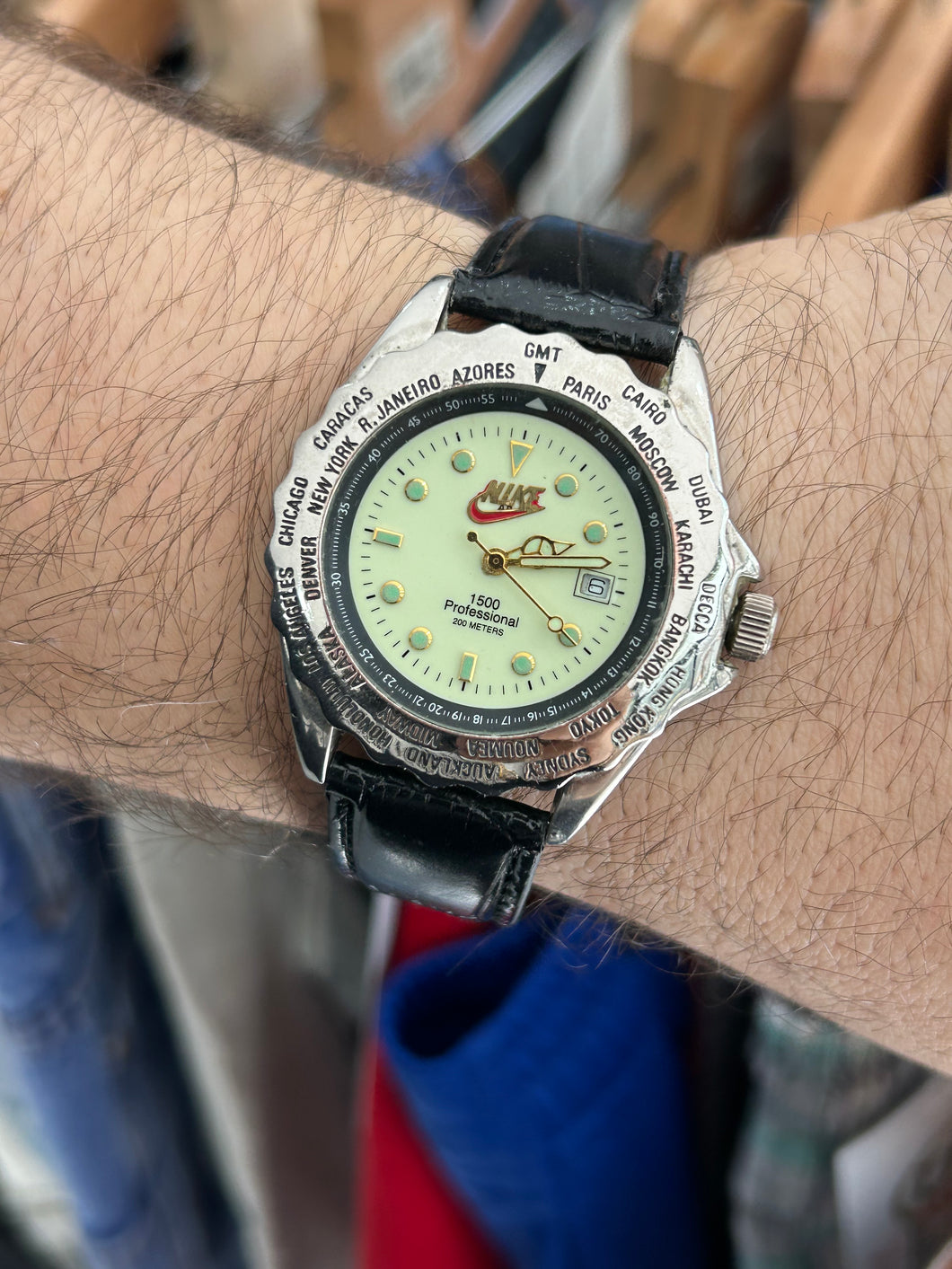 Vintage Nike GMT Rotating Bezel Quartz 41MM Watch