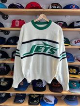 Load image into Gallery viewer, Vintage 1980s New York Jets Cliff Engle Knit Sweater Large
