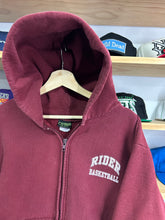 Load image into Gallery viewer, Vintage Rider Basketball Camber Thick Reverse Weave Full Zip Hoodie Medium
