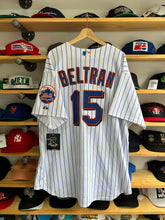 Load image into Gallery viewer, Vintage Majestic New York Mets Carlos Beltran Pinstripe Authentic Jersey Sz 56 3XL
