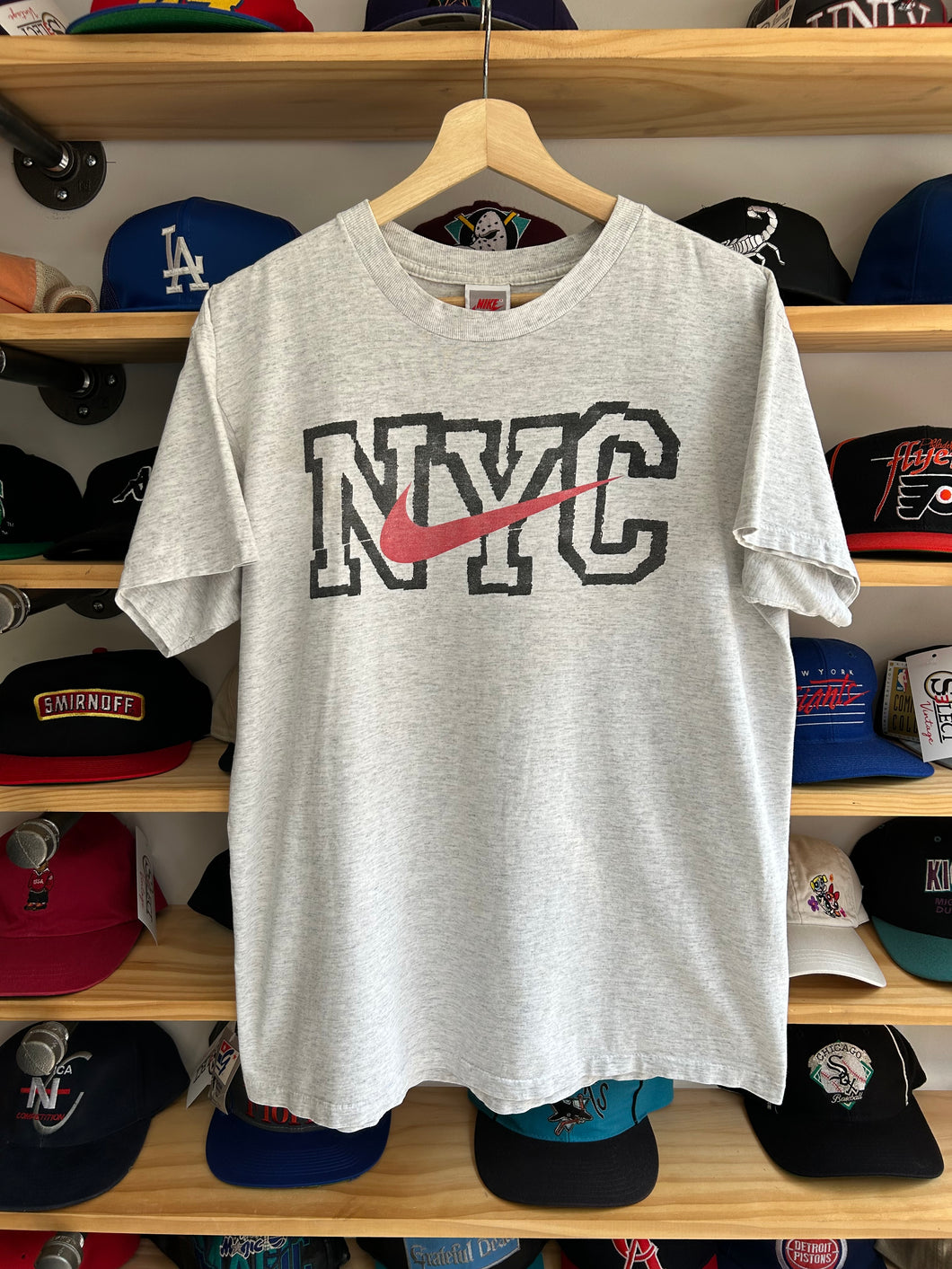 Vintage Nike Gray Tag NYC Heather Gray Tee Large