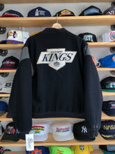 Load image into Gallery viewer, Vintage Chalk Line Los Angeles Kings Wool/Leather Varsity Bomber Jacket Size Large
