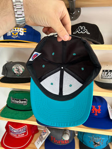 Vintage Yankees Black / Teal Brim Twill Custom Snapback