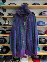 Load image into Gallery viewer, Vintage Coogi 3D Knit Textured Zip Up Hoodie Women’s Size 3XL
