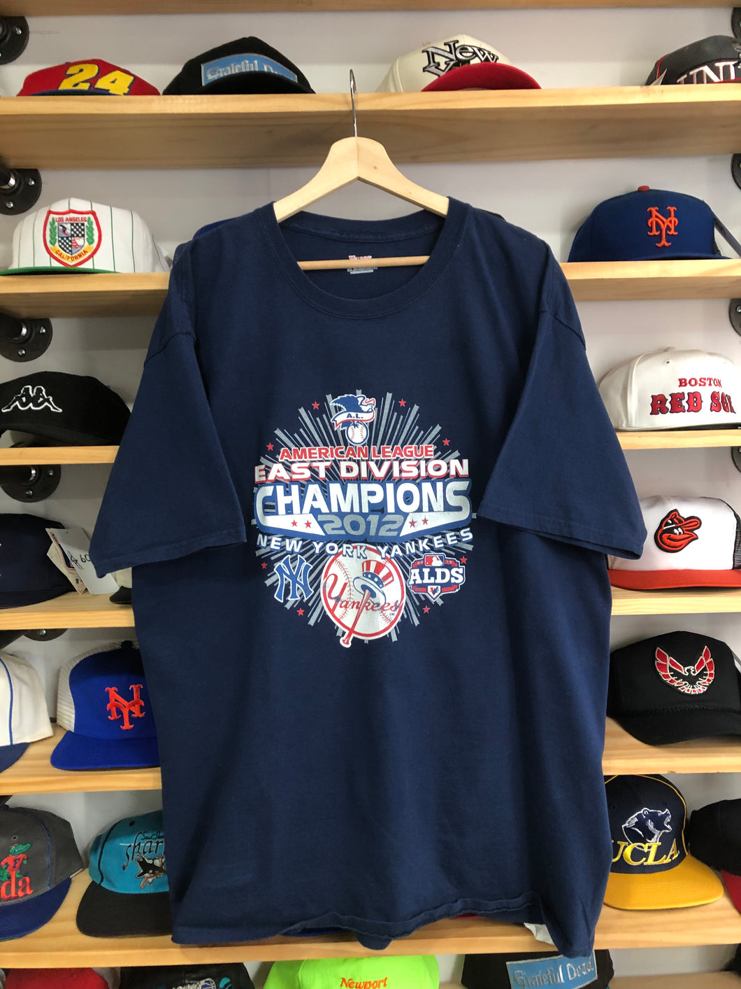 2012 ALDS New York Yankees Champions Parking Lot Boot Tee Size 2XL
