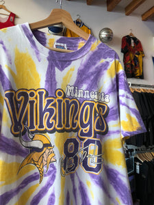 Vintage 1999 NFL Minnesota Vikings Cris Carter Tie Dye Tee Size Large