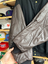 Load image into Gallery viewer, Vintage 90s Nike Wool / Leather Black Brown Swoosh Varsity Jacket XL
