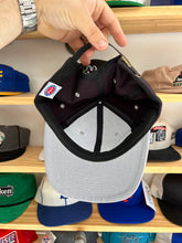 Load image into Gallery viewer, Vintage Yankees Black / Silver Custom Leather Strapback Hat
