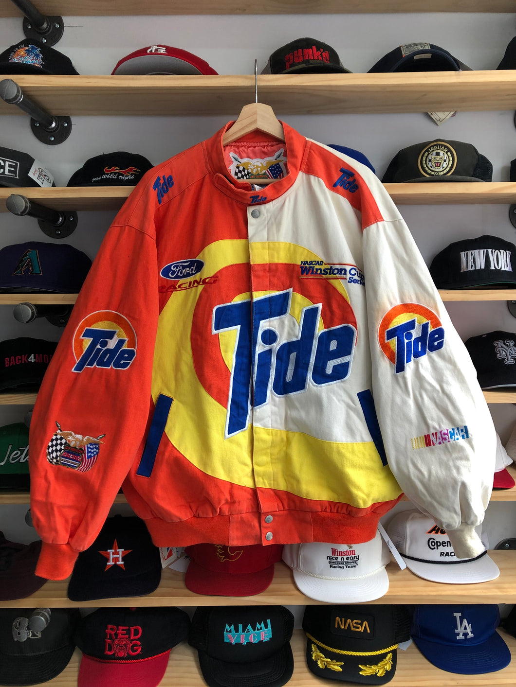Vintage Jeff Hamilton Tide Racing Nascar Jacket Size XL