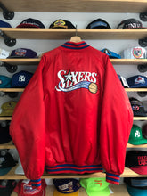 Load image into Gallery viewer, Vintage Nike Philadelphia 76ers Bomber Jacket Size XL
