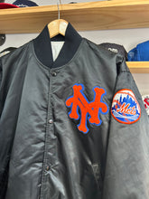 Load image into Gallery viewer, Vintage 1980s Starter New York Mets Black Satin Jacket Sz XL
