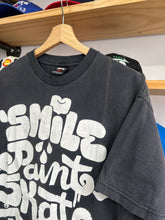 Load image into Gallery viewer, Vintage Y2K Stussy Smile Paint Skate Rock Tee Large
