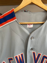 Load image into Gallery viewer, Vintage Late 1980s Rawlings New York Mets Road Gray Racing Stripes Authentic Jersey 42 Large
