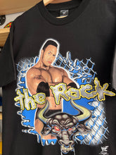 Load image into Gallery viewer, Vintage 1999 WWF The Rock Professional Hardcore Wrestling Tee Size Large
