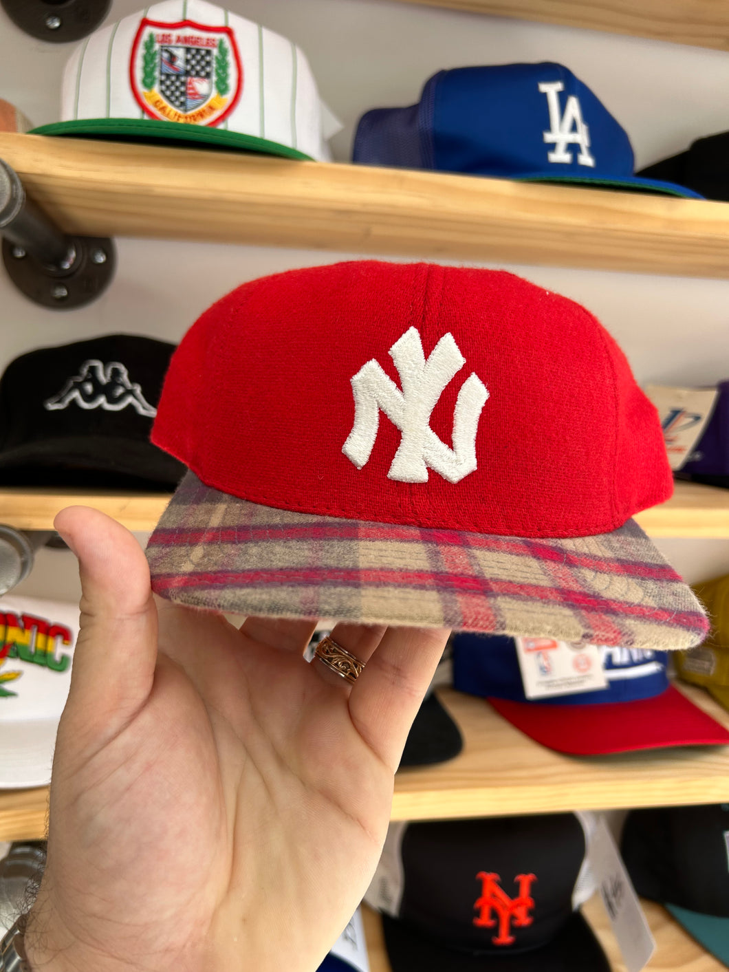 Vintage Yankees Wool Plaid Custom Snapback