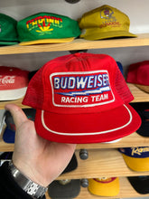 Load image into Gallery viewer, Vintage Budweiser Racing Trucker SnapBack
