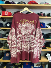 Load image into Gallery viewer, Vintage Ed Hardy All Over Print Tattoo Style Long Sleeve Tee Size 2XL
