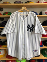 Load image into Gallery viewer, Vintage Russell Athletic New York Yankees Blank Pinstripe Authentic Jersey Size 52/2XL
