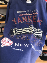 Load image into Gallery viewer, Vintage 1994 Yankees Long Gone 1977 World Champs Bronx Bomber Embroidered Tee Large
