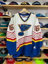 Load image into Gallery viewer, Vintage Starter St Louis Blue Bret Hull Stitched Jersey XL
