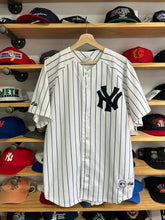 Load image into Gallery viewer, Vintage Majestic New York Yankees Bernie Williams Pinstripe Jersey Large
