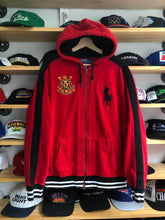 Load image into Gallery viewer, Vintage Polo Ralph Lauren Big Pony Challenge Zip Up Hoodie Size Large
