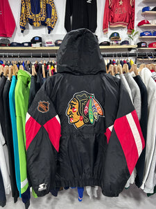 Vintage Starter Chicago Blackhawks pullover Jacket Medium