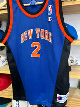Load image into Gallery viewer, Vintage Champion New York Knicks Larry Johnson Youth Large 14-16 Jersey
