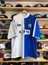 Load image into Gallery viewer, Vintage ASICS Blackburn Rovers F.C. 1996-1998 Home Soccer Jersey Size Large
