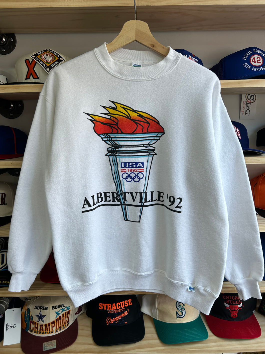 Vintage 1992 Albertville USA Olympics Crewneck Medium