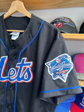 Load image into Gallery viewer, Vintage Majestic New York Mets 2000 World Series Patch Black Alternate Jersey L / XL
