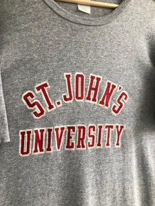 Vintage 1980s Single Stitched St. John’s University Spellout Tee Size Large