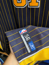Load image into Gallery viewer, Vintage Reebok Indiana Pacers Reggie Miller Authentic Pinstripe Jersey Size 56
